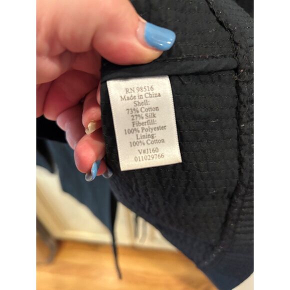 Coldwater Creek Silk/Cotton Blend Black Jacket - Size 12P - Picture 4 of 4